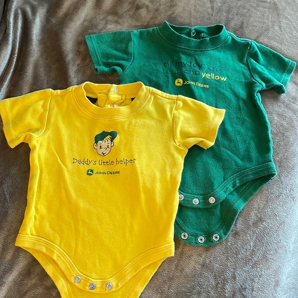 John Deere Onesie (x2), Baby Boy, 0-3 months and 3-6 months